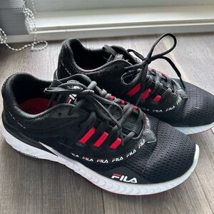 Fila Black and Red Running Sneakers energized